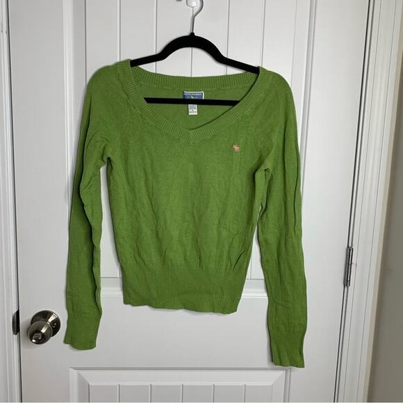 Vintage y2K Abercrombie green sweater size small - Picture 1 of 6